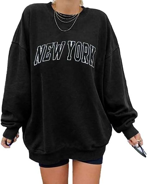 Womens Oversized Sweatshirts, Crewneck Vintage, Crewneck Sweatshirt Women, Cropped Pullover, Oversized Crewneck, Fashion Hoodies, Tunic Sweatshirt, Loose Pullover, Oversized Pullover