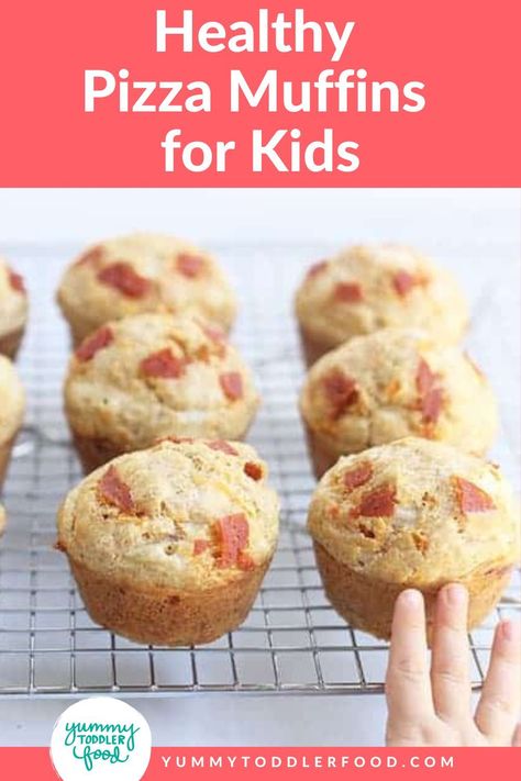 Healthy Pizza Muffins, Lunch Muffins For Kids, Healthy Biscuits For Kids, Savory Muffins For Kids, Nutritious Muffins, Muffins With Veggies, Muffins Savory, Pizza Muffins Recipe, Pizza Muffin