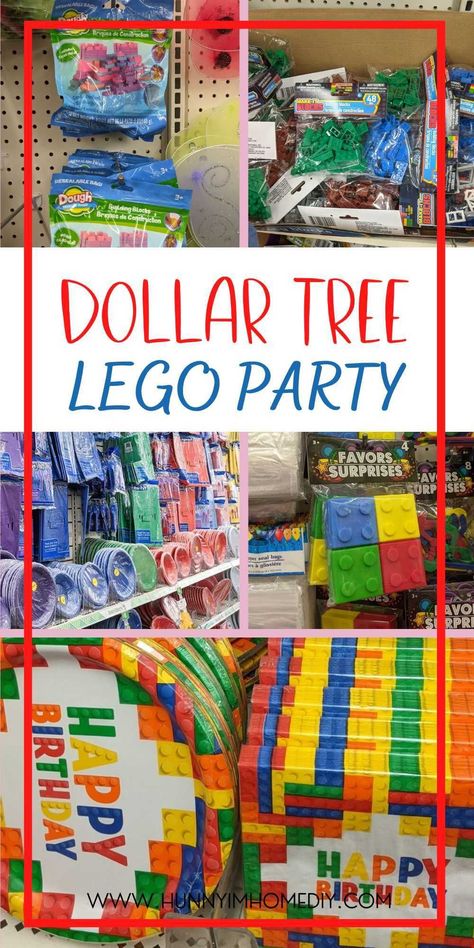 Looking for cheap LEGO party ideas? Use these supplies from Dollar Tree to put together an awesome birthday celebration on a budget. These cheap ideas for a building brick party for boys are perfect for any age. Grab some decorations, favors, and activities for the kids at your event from the dollar store to save time and money on your DIY party. Lego Decorations Diy, Diy Lego Birthday Party Ideas, Diy Lego Decorations, Lego Party Decorations Diy, Lego Birthday Party Favors, Lego City Birthday, Lego Party Ideas, Lego Party Games, Lego Party Decorations