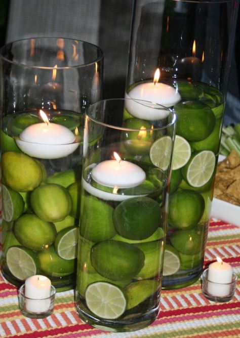 Fun and easy centerpiece idea for Cinco de Mayo. Margaritaville Party, Havana Party, Taco Bar Party, Cuban Party, Havana Nights Party, Margarita Party, Fiesta Bridal Shower, Mexican Fiesta Party, Mexican Birthday