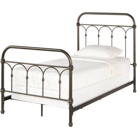 $260 Chelsea Lane Metal Bed, Dark Bronze, Multiple Sizes - Walmart.com Metal Twin Bed, Cheap Closet, Beige Headboard, Neutral Furniture, Classic Bed, Daybed With Trundle, Stylish Beds, Metal Bed, Twin Size Bedding