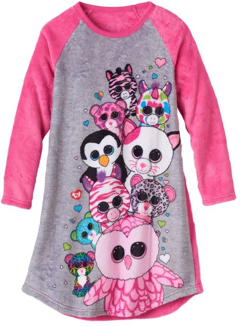 Girls 4-12 TY Beanie Boos Plush Nightgown#ad Beanie Boo Party, Beanie Boo Birthdays, Baby Nightgown, Ty Toys, Girls Nightgown, Toddler Pajamas, Girl Beanie, Ty Beanie Boos, Beanie Boo