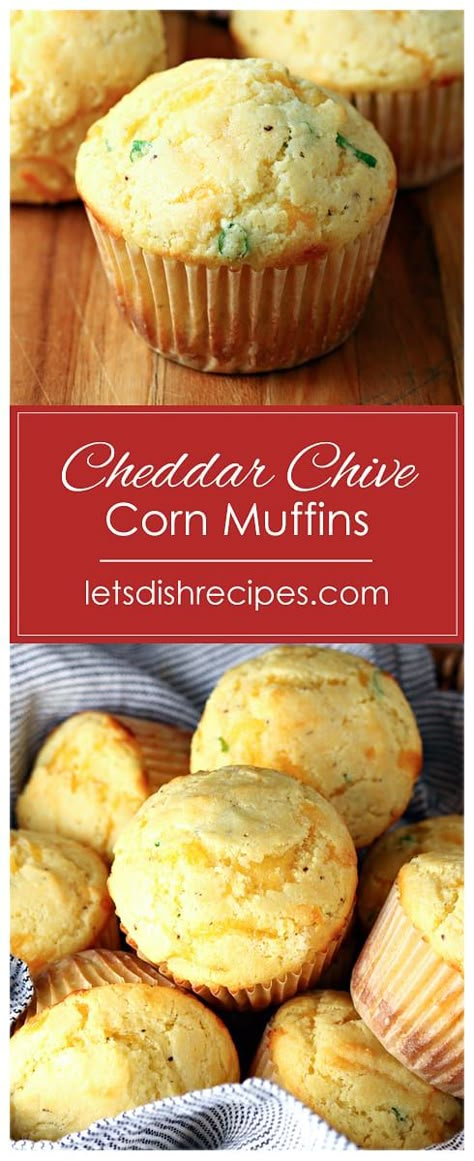 Savory Cornbread Recipe, Homemade Cornbread Muffins, Corn Muffins Recipe, Savory Cornbread, Cornbread Muffins Recipe, Cornmeal Muffins, Chives Recipe, Honey Oat Bread, Cornbread Recipes