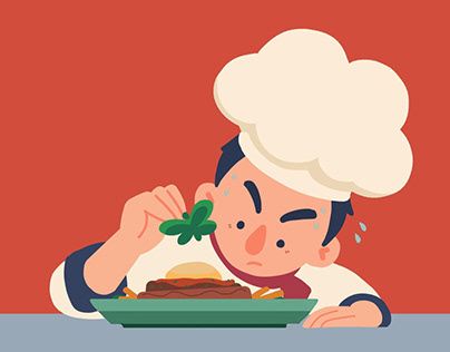 What too eat and how to cook? Cook Illustration Chef, Cooking Animation, Cooking Cartoon, Eating Illustration, Chef Illustration, Cook Illustration, Pizza Illustration, Flat Drawings, Food Cartoon