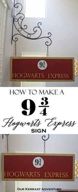 Hogwarts Sign, Platform 9 3/4 Sign, Harry Potter Signs, Harry Potter Wall Decals, Harry Potter Party Ideas, Diy Halloween Door Decorations, Garden Party Games, Harry Potter Platform, Graduation Party Games