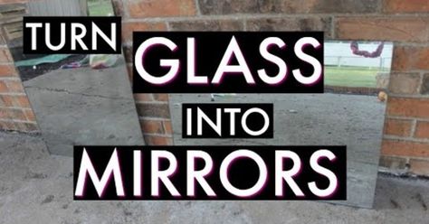 I'm going to show you guys how to turn real glass into a MIRROR.  You are going to need real glass. It can be from a window, coffee table, whatever. Just make s… Mirror Effect Spray Paint, Mirror Spray Paint, How To Paint Glass, Looking Glass Spray Paint, Antique Mirror Diy, Spiegel Diy, Mercury Glass Diy, Mirror Paint, Diy Sprays