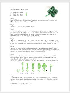 Drawing with Beads: Four Leaf Clover Clover Seed, Shamrock Earrings, Holiday Beading, Brick Stitch Pattern, Beading Techniques, Clover Earrings, Four Leaves, Earring Tutorial, Beaded Jewelry Patterns