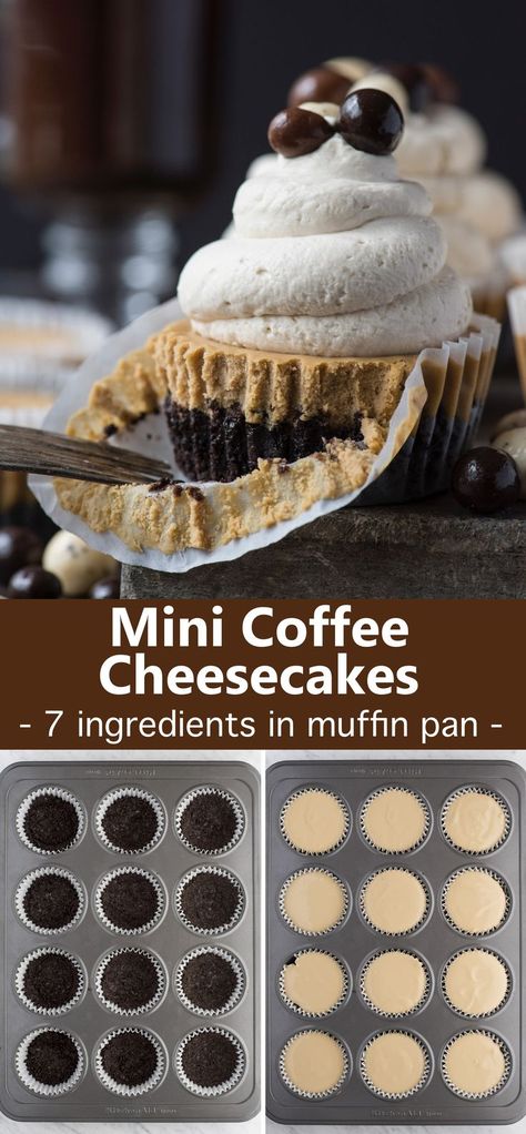 Espresso Cake Pops, Best Easy Cake Recipes, Brunch Cheesecake, Coffee Flavored Desserts, Fancy Meals, Biscotti Cheesecake, Biscuits Graham, Mini Cheesecake Recipes, Coffee Cheesecake