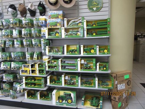 John Deere toys John Deere Toys, Chicken Tractors, Farm Toys, New Farm, Construction Toys, Gnome Garden, Farm Gardens, John Deere, Old And New