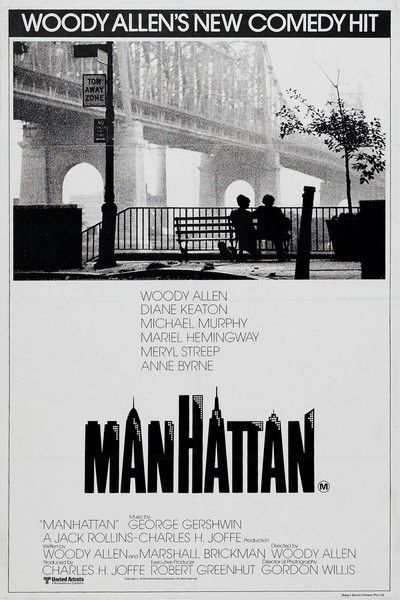 Woody Allen Poster, Manhattan Film, Manhattan Woody Allen, Manhattan Movie, Manhattan Poster, Woody Allen Movies, Mariel Hemingway, Michael Murphy, Best Movie Posters