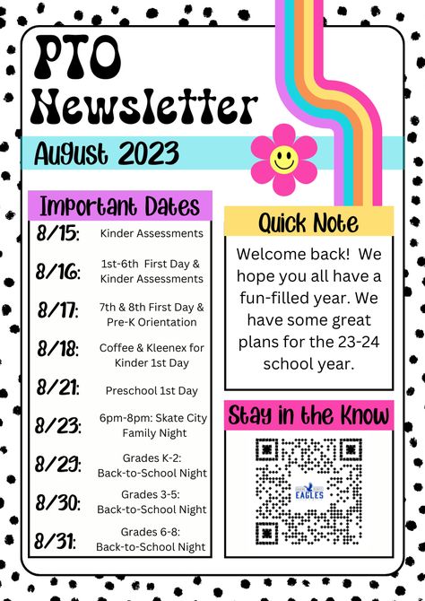 September Pto Ideas, Pto Meeting Snacks, Pta Ideas For Students, Pta Information Board, Pta Social Media Ideas, Pto Booth Ideas, Pto Table At Open House, Pto Open House Table Ideas, Back To School Events Ideas