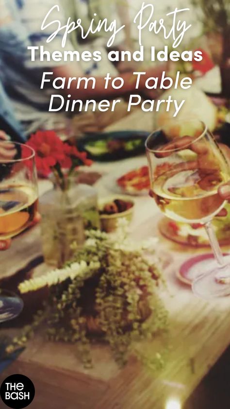 Let the spring party planning officially begin with ideas like a Dinner Party! 💐 Find more blooming ideas here with the 30 Best Spring Party Themes and Ideas! 🎉   #thebash #springparty #springpartyideas #springpartyoutfit #springpartydecorations #springbirthdaypartyideas #springdinnerparty #springteaparty #springtheme #springthemedparty #flowertheme #springtime #warmweatherparty #springseason #springtime #springtimeparty #partytheme #seasonalparty #seasonsparty #seasonal #spring Spring Menu Ideas Dinner Parties, Spring Party Theme, Spring Party Themes, Spring Theme Party, Spring Soiree, Spring Party Outfit, Spring Tea Party, Spring Birthday Party, Spring Party Decorations