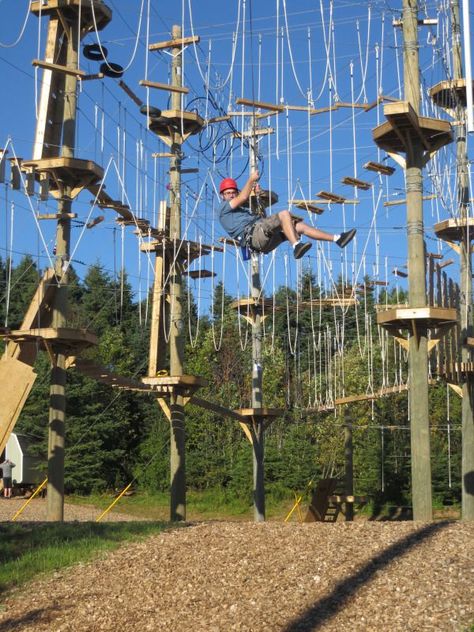 Rise and Climb Adventure Course is an aerial adventure park also known as a high ropes course. You'll have a blast experiencing the great outdoors while completing fun challenges suspended 40 feet off the ground. Cornwall High Ropes, High Ropes Course, Adult Playground, Climbing Tower, Backyard Adventure, Ropes Course, Outdoor Games For Kids, Greensboro Nc, Outdoor Playground