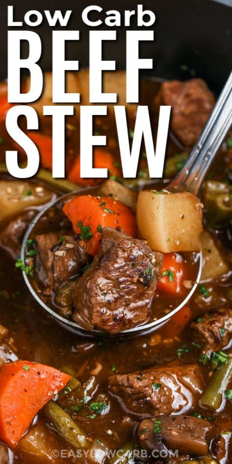 Low Calorie Beef Stew, Recipe For Beef Stew, Homemade Stew, Flavorful Beef Stew, Low Carb Beef Stew, Beef Stew Healthy, Keto Beef Stew, Beef Stew Meat Recipes, Healthy Stew