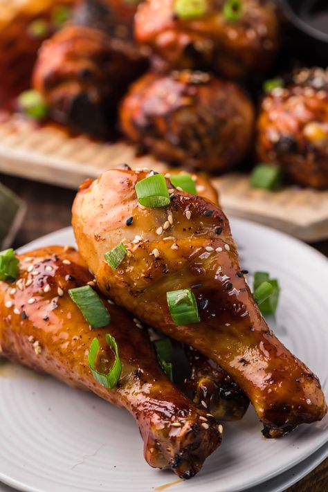 Baked Teriyaki Chicken Drumsticks (Oven and Air Fryer) - Kitchen Divas Oven Baked Teriyaki Chicken Drumsticks, Chicken Thighs Crockpot Recipes, Teriyaki Chicken Drumsticks, Teriyaki Drumsticks, Chicken Thighs Crockpot, Chicken Drumsticks Oven, Teriyaki Chicken Marinade, Drumsticks Oven, Air Fryer Tips