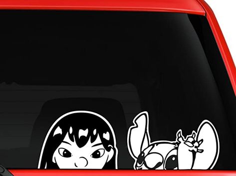 Stitch Car Decal, Disney Characters Lilo, Funny Vinyl Decals, Decal For Car, Skyline Design, Window Stickers, Car Wallpapers, Amazing Cars, Christmas Wallpaper