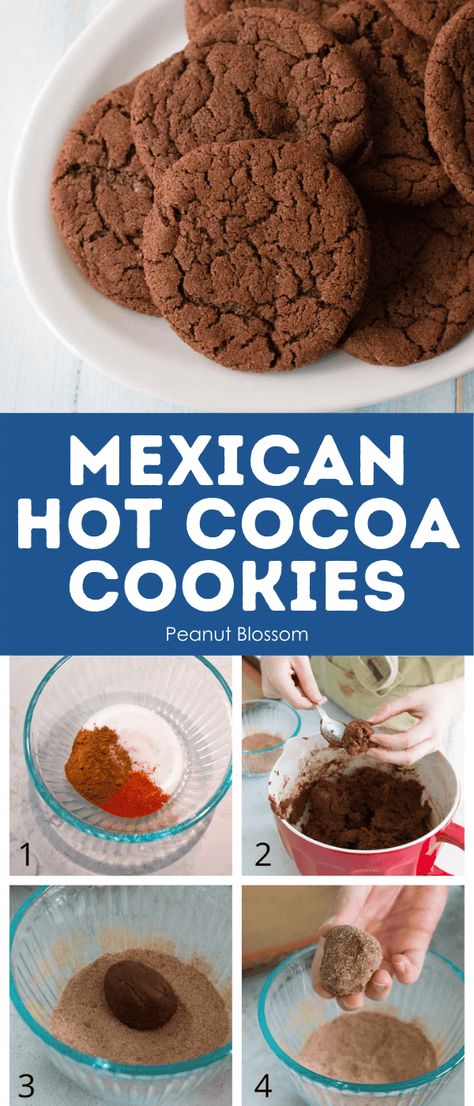 Sweet and spicy Mexican hot chocolate cookies are a perfect addition to your Christmas cookie tray. Surprise your friends with this hot and spicy chocolate cookie rolled with a sweet sugar crackle coating.