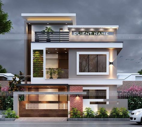 Most Popular Modern Dream House Exterior Design Ideas - Engineering Discoveries Small House Design Kerala, Architecture Styles, Kerala House, 2 Storey House Design, House Outer Design, Balcony Grill, Small House Front Design, Modern Small House Design, Small House Design Exterior