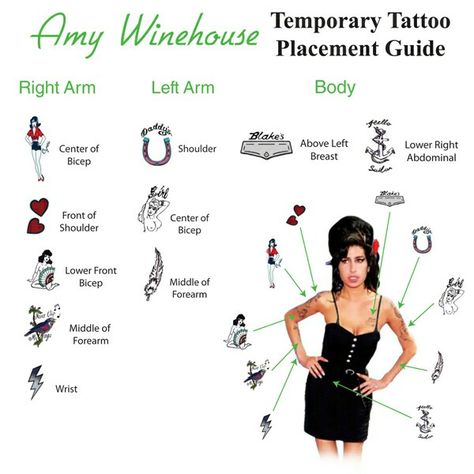 Amy Wine House Costumes, Amy Winehouse Costume, Amy Winehouse Tattoo, 8 Tattoo, Amy Wine, Wine Tattoo, Tattoo Sheets, Amy Winehouse Style, Rock Tattoo