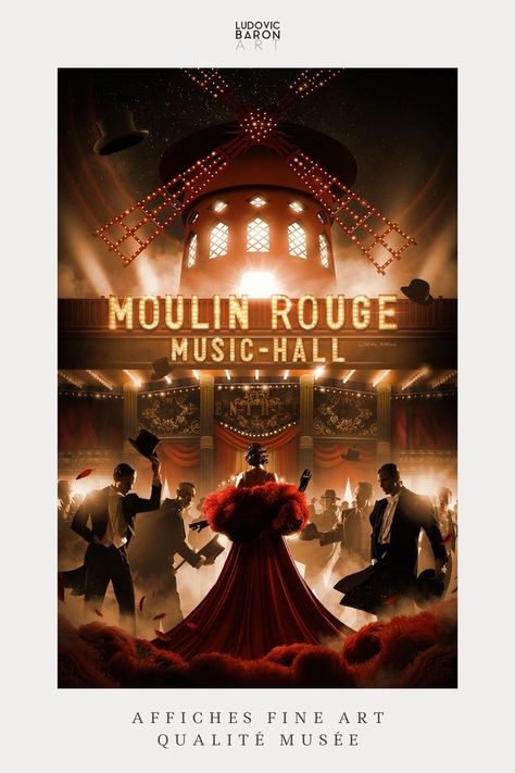 Moulin Rouge Paris, Cape, Digital Art, Fine Art, Paris, Art