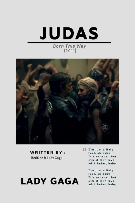 Judas Lady Gaga Aesthetic, Judas Aesthetic, Lady Gaga Lyrics, Lady Gaga Judas, Lady Gaga Song, Judas Lady Gaga, Songs Quotes, Song Lyric Quotes, Lyric Poster