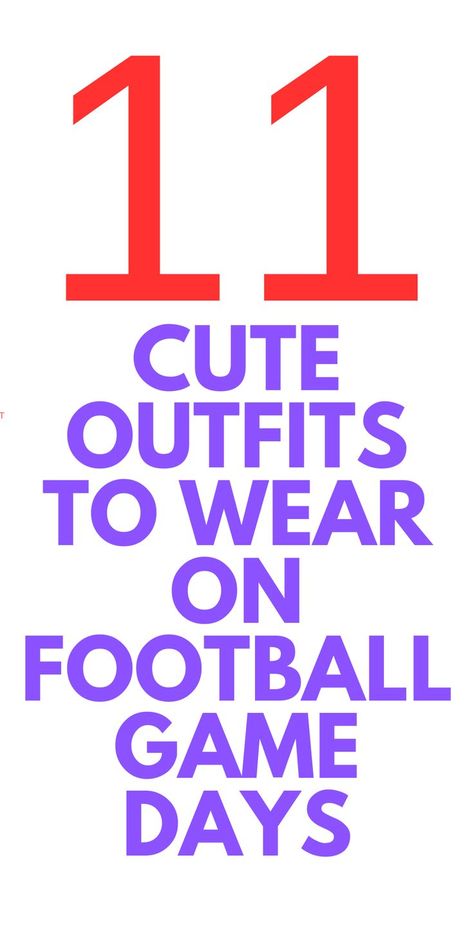 11 CUTE OUTFIT IDEAS FOR FOOTBALL GAME DAYS - HERE ARE OUTFITS FOR GAME DAY. Outfit Ideas For Football Games, Football Party Outfit, Cute Football Outfit, Football Mom Outfit, Football Parties, Party Outfits For Women, Cute Outfit Ideas, Football Game Outfit, Outfits To Wear