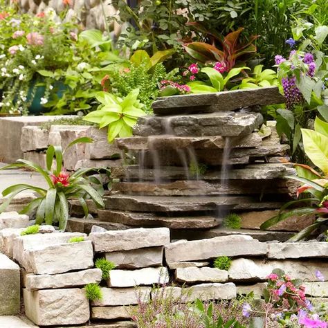 How to Build a Backyard Waterfall (DIY) | Family Handyman Waterfall Project, Backyard Waterfall, Diy Waterfall, Outdoor Waterfalls, Diy Water Fountain, Outdoor Water Features, Diy Pond, Diy Garden Fountains, Fountains Backyard