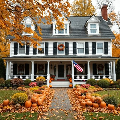 A fall & winter collection | I could sit here all day. 🎃 | Instagram Fall Colonial House, Boston Massachusetts Aesthetic Fall, Autumn In Boston Aesthetic, Boston Massachusetts Fall, Boston Massachusetts Houses, Fall Winter Collection, Colonial House, College Outfits, Winter Collection