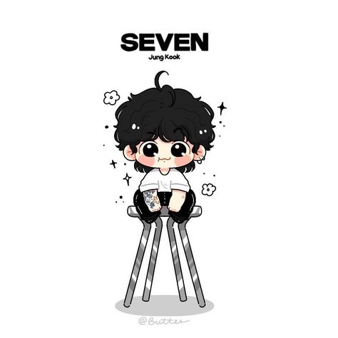 Bts Chibi Jungkook Cute, Chibi Jungkook, Bts Cartoon, Chibi Bts, Jungkook Fanart, Bts Fan Art, Fanart Bts, Bts Cute, Bts Art