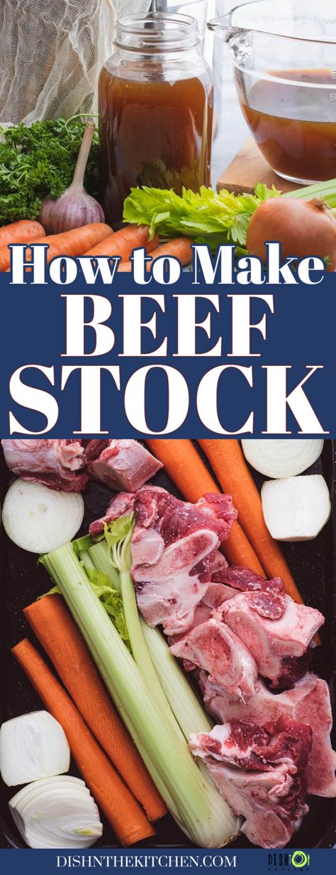 Want to know the secret to making a rich, luxurious beef stock? Follow these easy steps, tips, and tricks to make a great beef stock at home. This essential ingredient is the foundation of so many soups, stews, and braises. Note: Recipe time includes an overnight chill and reduction time may vary. Beef Stock Recipe, Homemade Beef Stock, Beef Stock Recipes, Beef Soup Bones, Stock Recipes, Sunday Dinner Recipes, Spicy Beef, Beef Bones, Homemade Beef