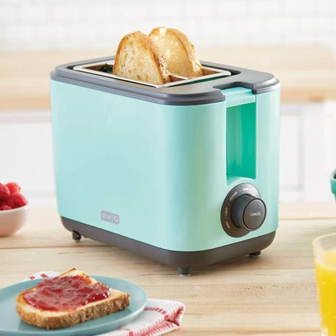 Dash DEZT001AQ 2 Slice Extra Wide Slot Easy Toaster with Cool Touch + Defrost Feature, for Bagels, Specialty Breads & Other Baked Goods, Aqua: Amazon.ca: Gateway Mini Pie Maker, Retro Toaster, Pies Maker, Real Kitchen, Toasters, Egg Bites, The Dash, Mini Pies, Cook At Home