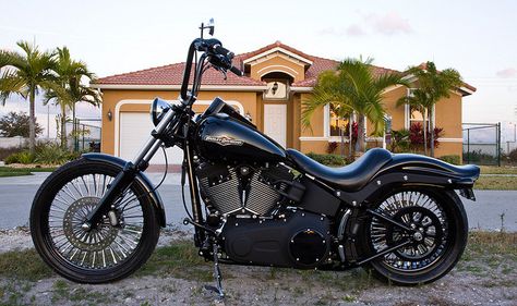 Night Train by SideWalk Custom, via Flickr Harley Night Train, Dream Motorcycle, Harley Davidson Night Train, Harley Davidson Custom Bike, Homemade Motorcycle, Custom Motorcycles Bobber, Bobber Style, Softail Custom, Lowrider Bike