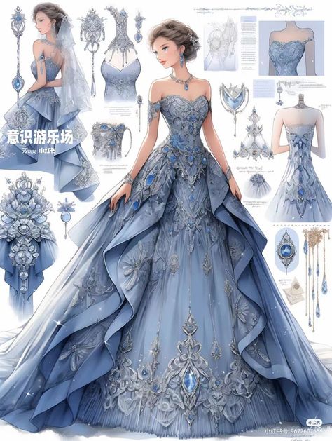 Dreamy Gowns, Dress Illustration, Dress Art, Old Fashion Dresses, Fashion Drawing Dresses, Royal Dresses, Fantasy Dresses, Dress Design Sketches, Fashion Illustration Dresses