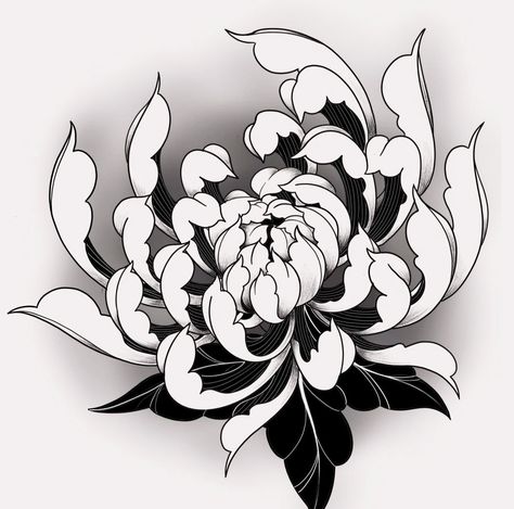 Tattoo Design Flower, Tengu Tattoo, Tattoo Japan, 42 Tattoo, Tattoo Dark, Japanese Flower Tattoo, Chrysanthemum Tattoo, Japan Tattoo Design, Flower Tattoo Shoulder