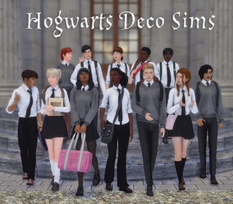 TS4 Poses on Tumblr Deco Sims, Private School Uniforms, Hogwarts Uniform, Ts4 Poses, Sims 4 Expansions, Sims Games, Sims Hair, Sims 4 Mods Clothes, Sims 1