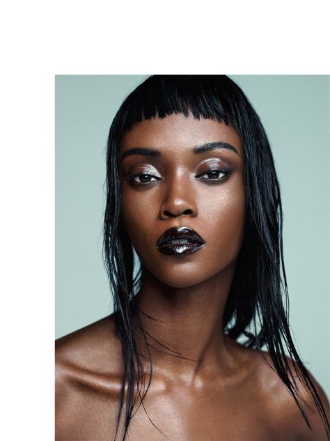 visual optimism; fashion editorials, shows, campaigns & more!: riley by stefan khoo for l'officiel singapore april 2015 Black Lipstick, Black Lips, Dark Makeup, Make Up Looks, Beauty Shoot, Victoria Justice, Editorial Makeup, African Beauty, Beauty Editorial