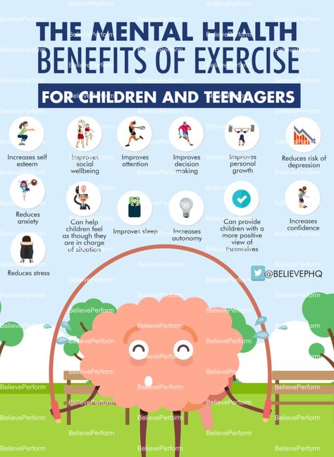 Mental Benefits Of Exercise, Exercise And Mental Health, Health Images, Benefits Of Exercise, Improve Mental Health, Mental And Emotional Health, Kids Health, Exercise For Kids, Brain Health