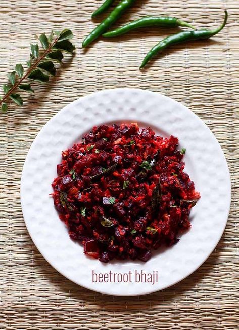 beetroot sabzi recipe | beetroot curry dry recipe | easy beetroot bhaji recipe Beetroot Sabzi Recipe, Healthy Recipes Easy Vegetarian, Vegetarian Clean Eating, Healthy Recipes Easy, Beetroot Recipes, South Indian Style, Bhaji Recipe, Veg Dishes, Chutney Recipes