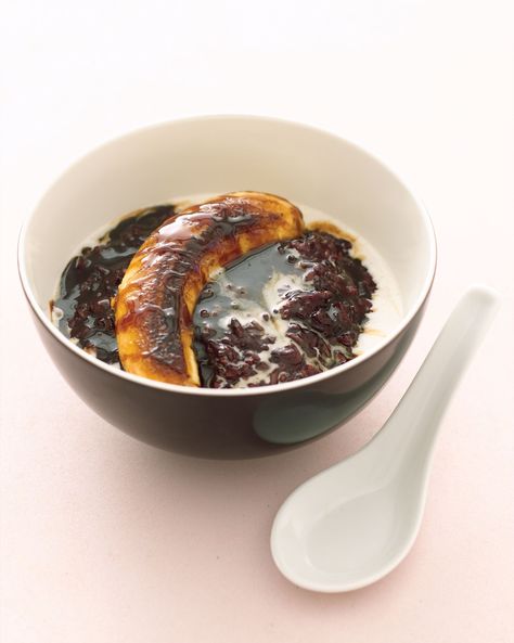 Sticky Rice Pudding, Black Sticky Rice, Black Rice Pudding, Thai Mango, Rice Desserts, Mango Sticky Rice, Rice Recipes For Dinner, Desserts Vegan, Thai Dessert