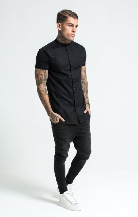 All Black Summer Outfits, Men Dress Outfits, Black Summer Outfits, Summer Outfits Casual, Black Outfit Men, All Black Fashion, Mens Casual Outfits Summer, Mens Trendy Outfits, Men In Black