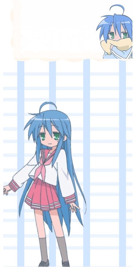 Konata Wallpaper, Lucky Star Wallpaper Iphone, Konata Izumi Wallpaper, Lucky Star Wallpaper, Star Phone Wallpaper, Konata Izumi, Carrd Stuff, Star Wallpaper, Lucky Star