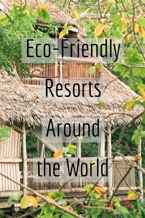 The best eco-friendly resorts around the globe | Sustainable Travel | Travel Smart | Environmentally Friendly Travel Eco Lodges, Volunteer Travel, Ethical Travel, Eco Hotel, Eco Friendly Cleaning Products, Eco Travel, Green Travel, Sustainable Tourism, Slow Travel