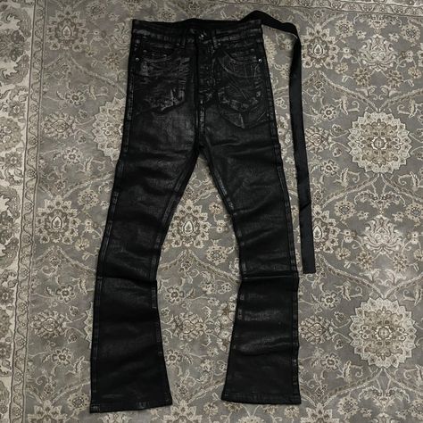 rick owens drkshdw detroit cut waxed jeans features... - Depop Rick Owens Jeans, Waxed Jeans, Rick Owens Drkshdw, Rick Owens, Wax, Ships, Fashion Outfits, Pants, Quick Saves