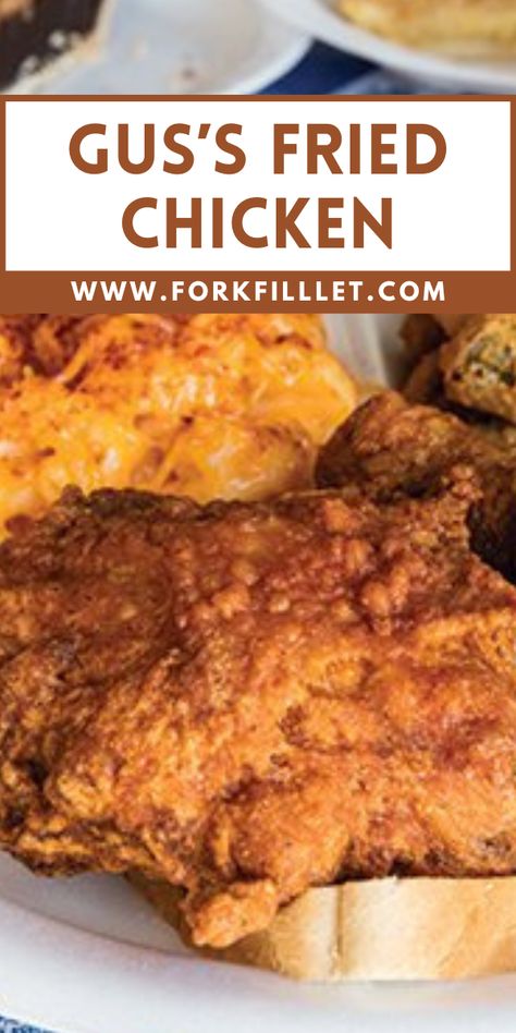 In today's blog post, I will share with you a Gus's Fried Chicken Recipe that is extremely delicious. Gus Fried Chicken Recipe, Chicken George, Buttery Cornbread, Potato Balls Recipe, Chicken Seasoning Recipes, Fried Chicken Ingredients, Chicken Dip Recipe, Brown Recipe, Chicken Alfredo Recipes