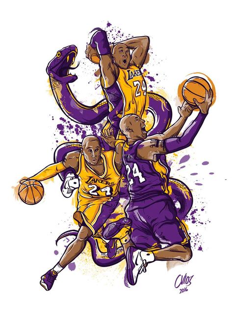 Basketball Drawings, Nba Artwork, Bryant Basketball, Kobe Bryant Poster, Bryant Lakers, Kobe Bryant Family, Basket Nba, Kobe Bryant Nba, Nba Basketball Art