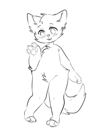 Dog Base, Anthro Cat, Free To Edit, Cat Coloring, Fancy Art, Cat Coloring Page, Chibi Drawings, Ten Thousand, Art Base