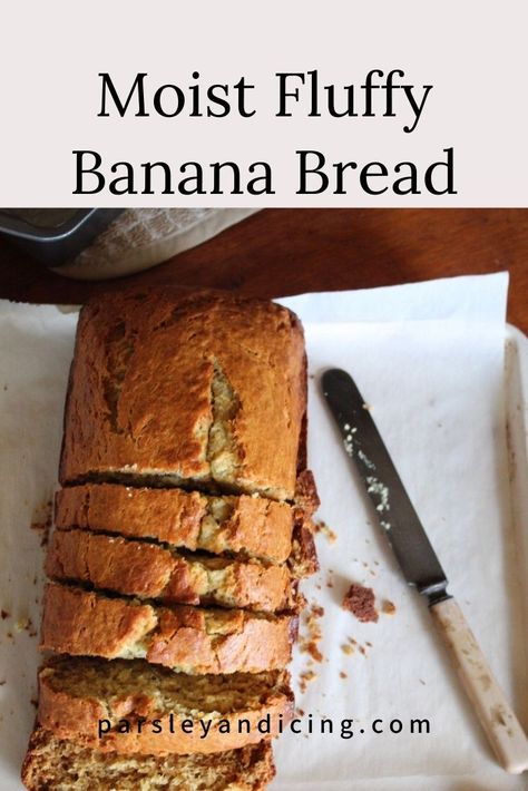 Fluffy Banana Bread Recipe, Fluffy Banana Bread, Easy Breads, Banana Bread Loaf, The Best Banana Bread, Apple Coffee Cakes, Homemade Banana Bread, Loaf Cakes, Moist Banana Bread