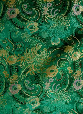 Chinese Brocade Fabric, Elegant Fabric Pattern, Green Chinese Aesthetic, Chinese Fabric Pattern, Jinafire Long Aesthetic, Pakistani Fabric, Emerald Aesthetic, Fabric With Pattern, Chinese Textiles