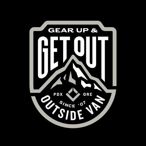 Lincoln Design Co on Instagram: “New work for @outsidevan #lincolndesignco #outsidevan #van #badge” Badge Shapes Graphic Design, Badge Logo Design Inspiration, Badge Graphic Design, Lincoln Design Co, Trucking Logo Design, Badge Logo Design, Work For, Job Inspiration, Emblem Design