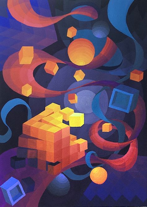 Shape Composition Art, Abstract Art Inspiration Geometric, Geometric Shapes Drawing, Composition Painting, Geometric Pattern Art, Geometric Design Art, Geometric Shapes Art, Abstract Geometric Art, 2d Design